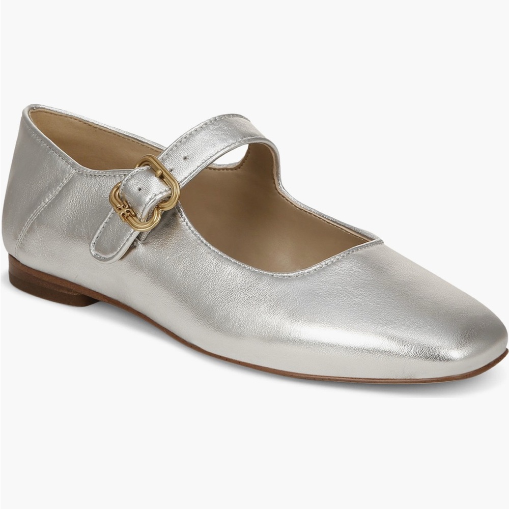 Sam Edelman Silver Mary Jane Flats